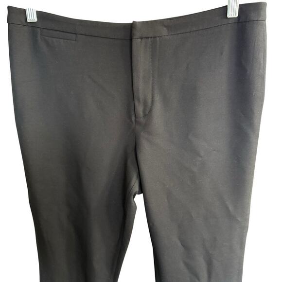 The Reset R Label Ponte Dress Pants Mid-Rise Tapered Leg Black Womens L Classic - Picture 2 of 10